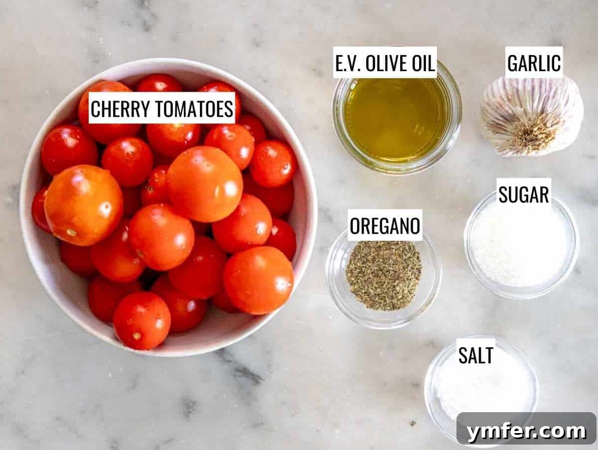 Slow-Roasted Tomato Jewels 4 ingredients for tomato confit