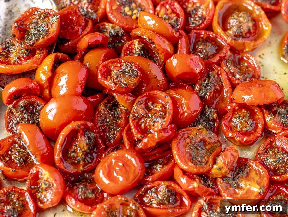 Slow-Roasted Tomato Jewels 5 tomato confit with herbs and shine