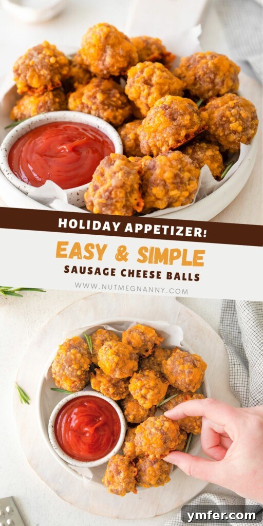 Cheesy Sausage Bites 10 A Pinterest-optimized image showcasing the delicious Sausage Cheese Balls, perfect for sharing.