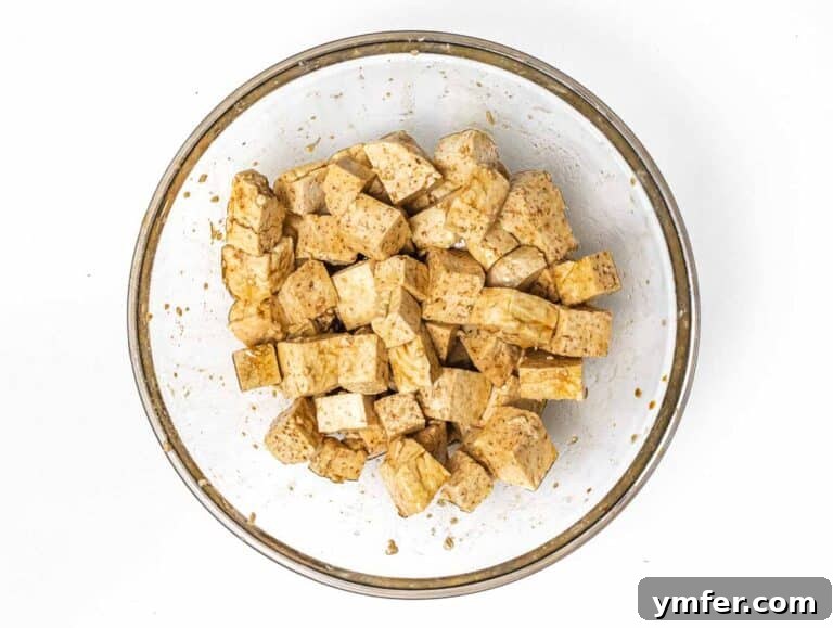 Season the tofu