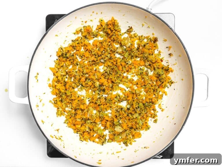 Mix vegetables and herbs