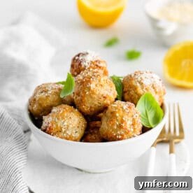 Crispy Air Fryer Chicken Meatballs 11 Air Fryer Chicken Meatballs for a recipe card thumbnail.