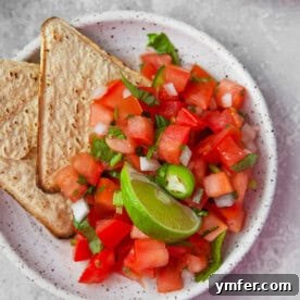 Vibrant Mexican Salsa 11 Fresh Pico de Gallo in a bowl