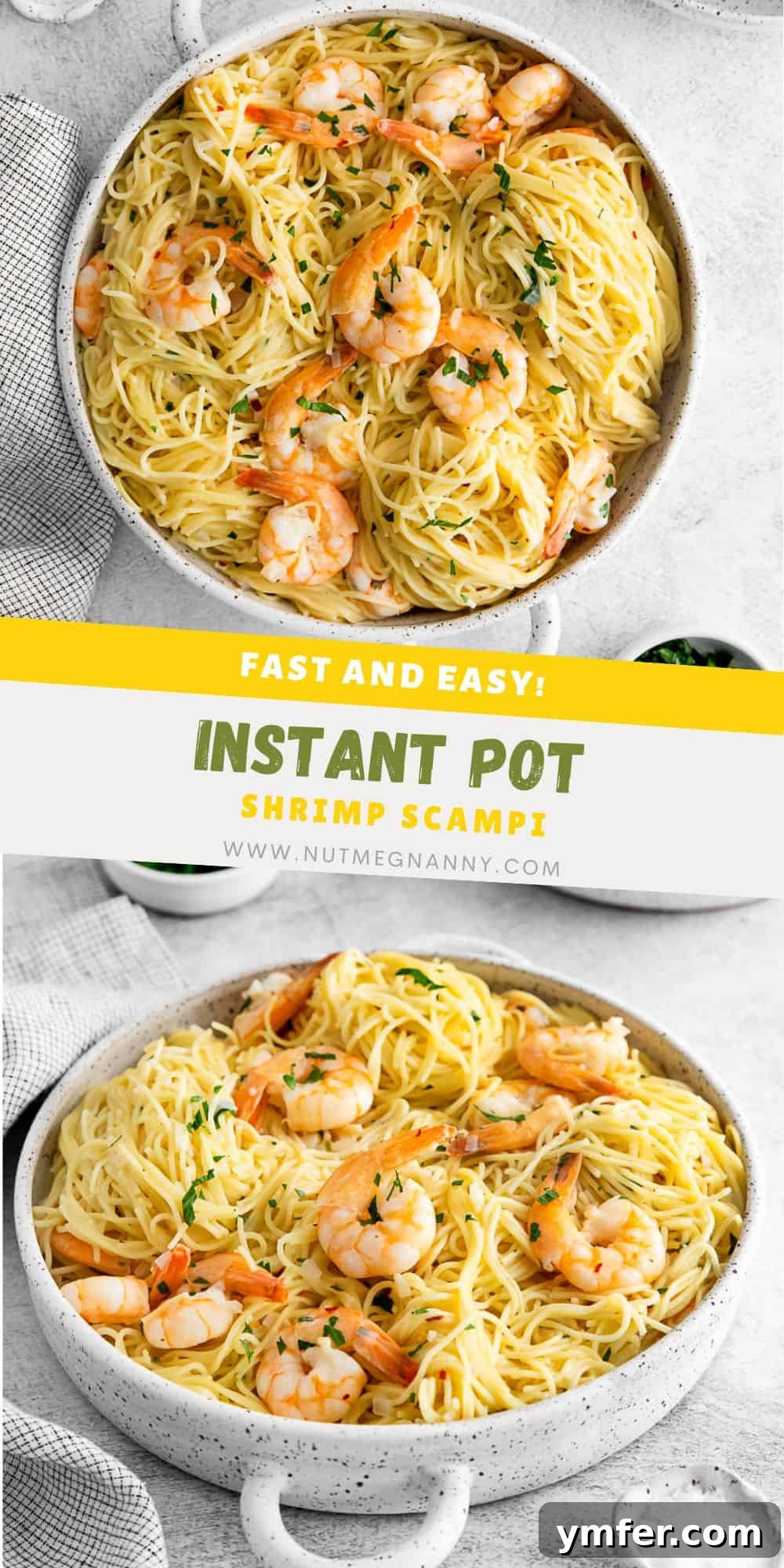 Effortless Instant Pot Shrimp Scampi 14 Instant Pot Shrimp Scampi pin for Pinterest.