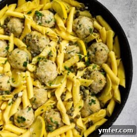 Tangy Lemon Caper Chicken Meatballs 8 Chicken Piccata Meatballs