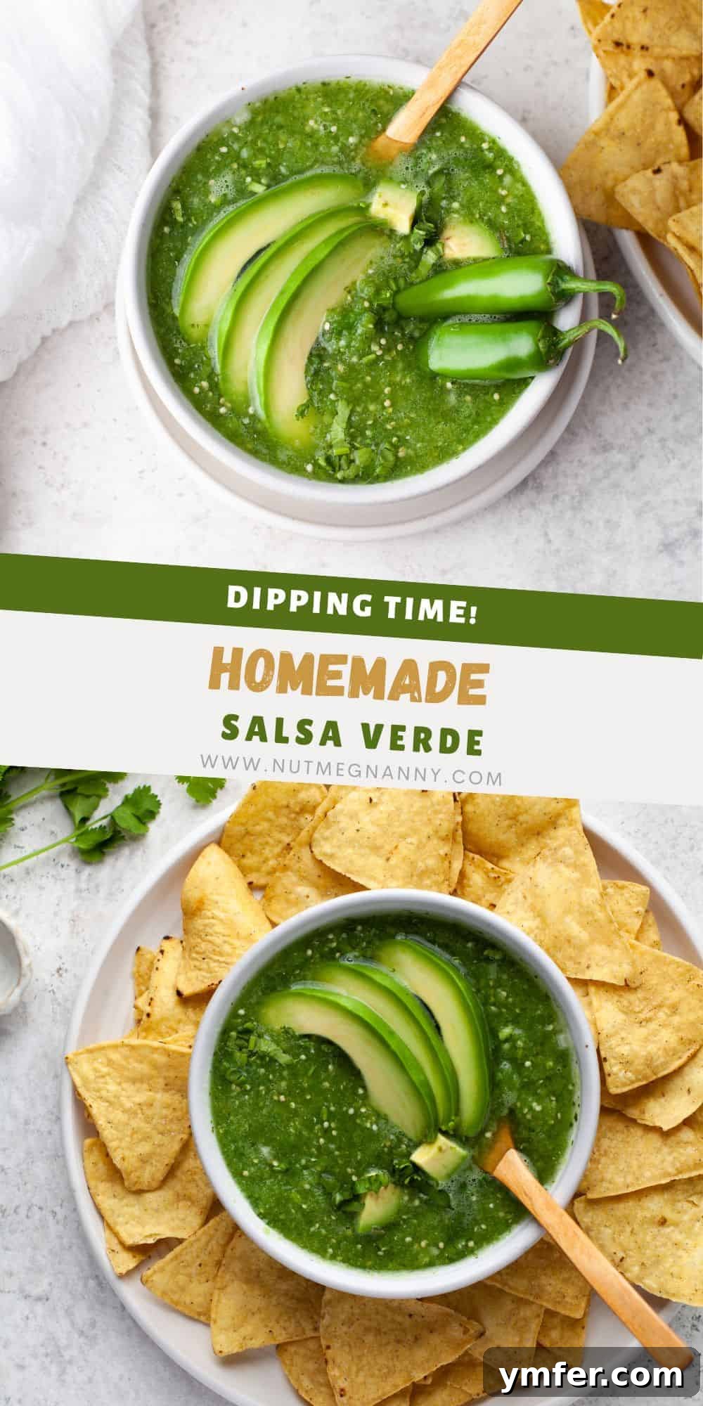 Vibrant Homemade Salsa Verde 9 Homemade Salsa Verde pin for Pinterest.