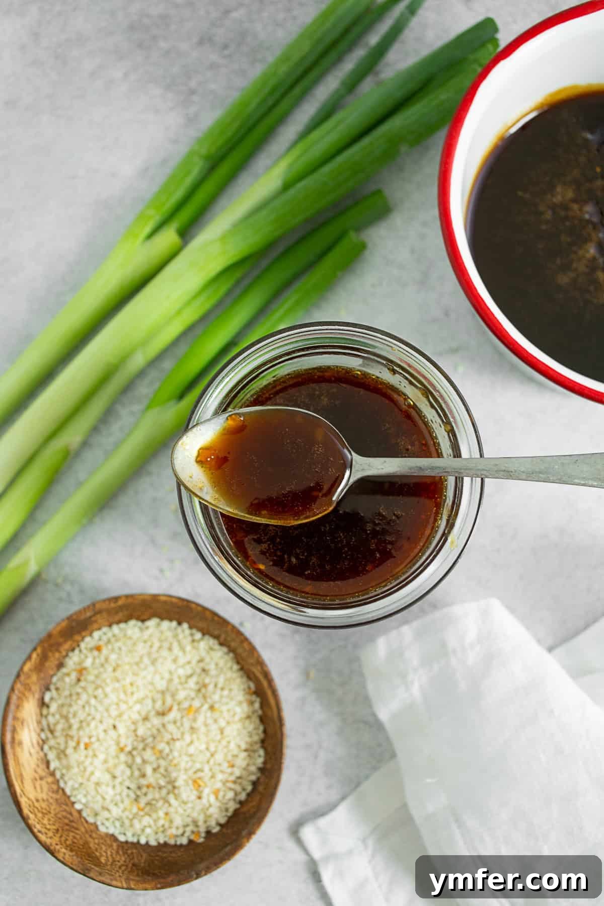 Simple Homemade Teriyaki 5 Homemade Teriyaki Sauce served in a glass jar, ready for storage or use.