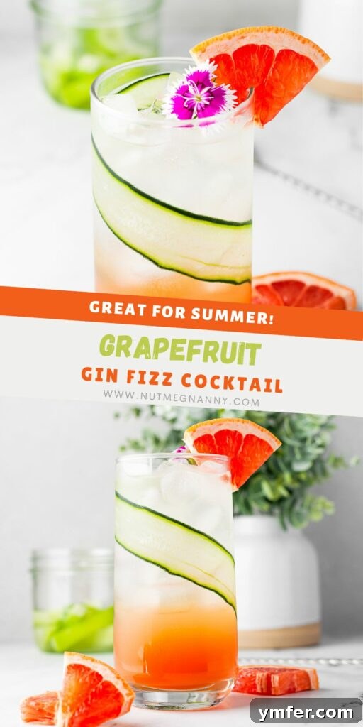 Grapefruit Gin Sparkler 12 A Pinterest-optimized image for Grapefruit Gin Fizz, encouraging shares.