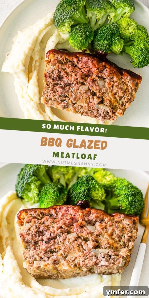 Smoky BBQ Glazed Meatloaf 9 A captivating image of BBQ Glazed Meatloaf, designed for sharing on Pinterest.