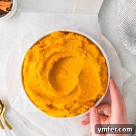 Close-up of fluffy mashed sweet potatoes from the Instant Pot.