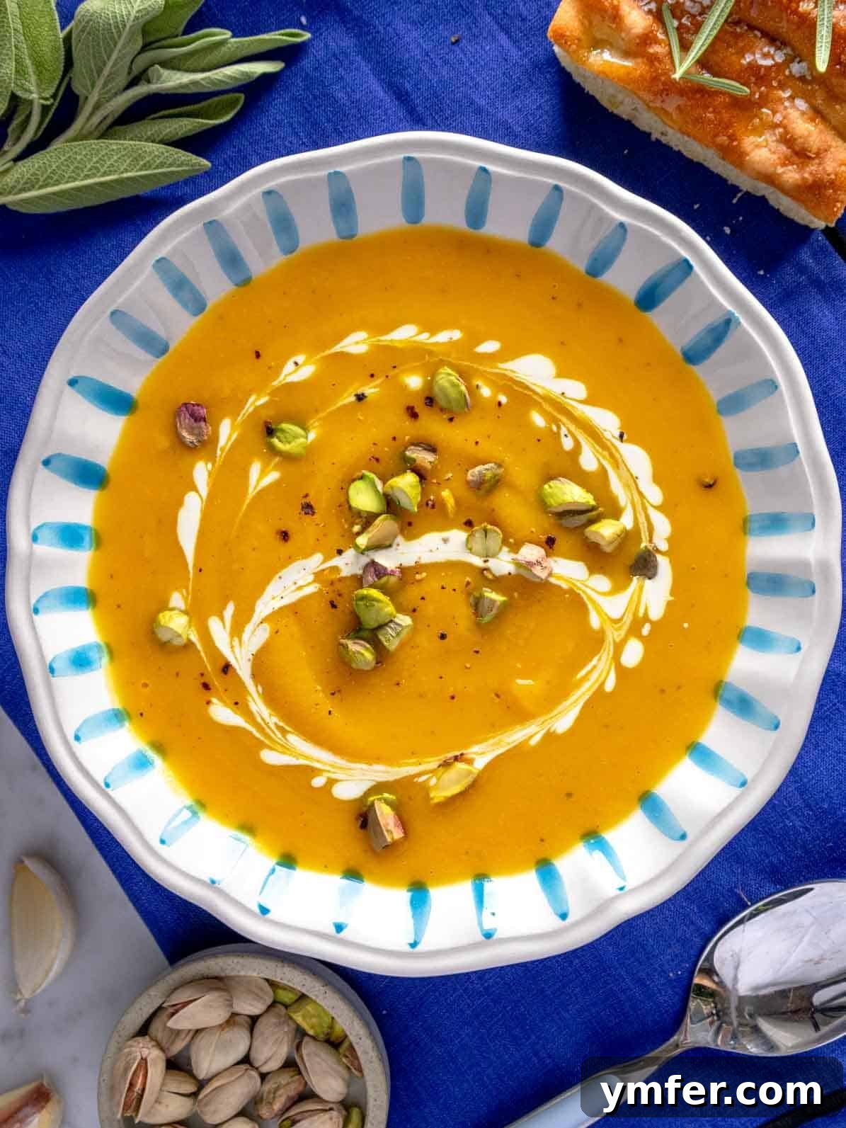 Velvet Butternut Comfort 2 Creamy Butternut Squash Soup ready to serve in a bowl