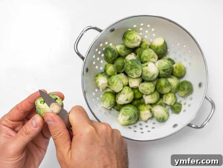 Trim the edges of the vegetable