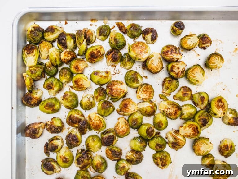 Roasted Brussels Sprouts after baking