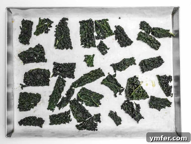 Kale Crunch 17 Kale chips after baking and cooling