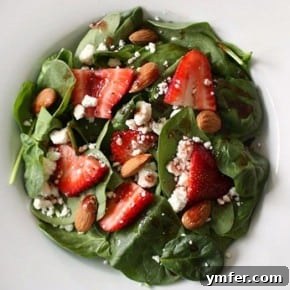 Pomegranate Drizzled Strawberry Spinach Goat Cheese Salad 2 img 3040 3