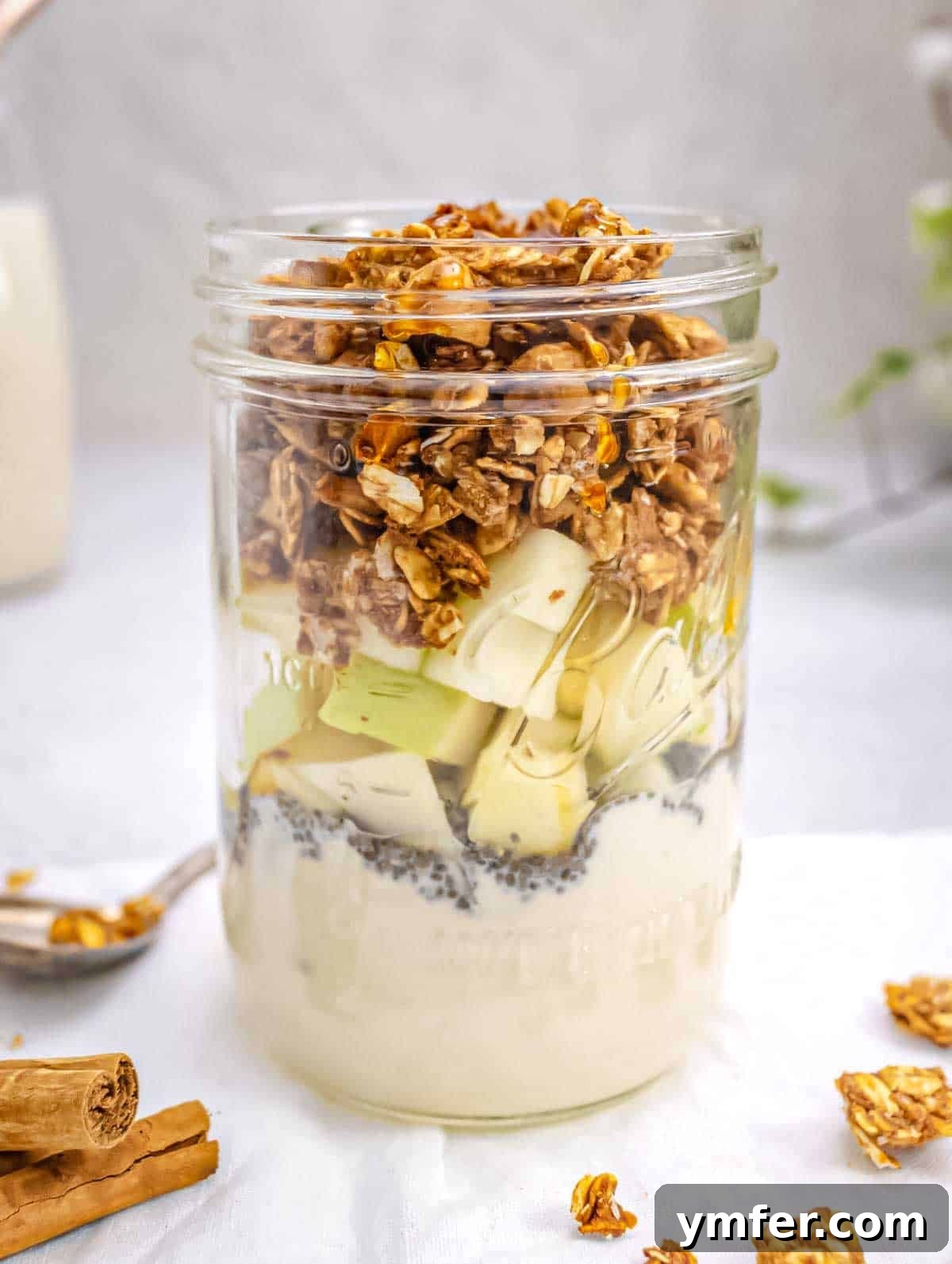 Granola recipe with chia seeds, ready to serve.