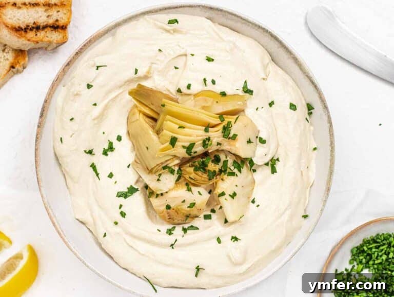 Tofu cream cheese with artichoke