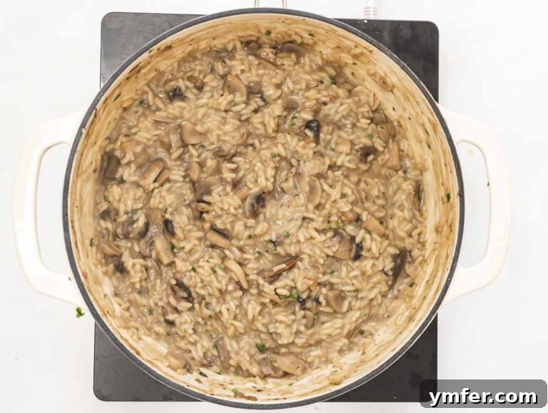 Effortless Plant-Based Risotto 24 Creamy vegetable risotto finished in a casserole.
