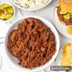 Smoky Pulled Beef Sandwiches 7 BBQ Shredded Beef