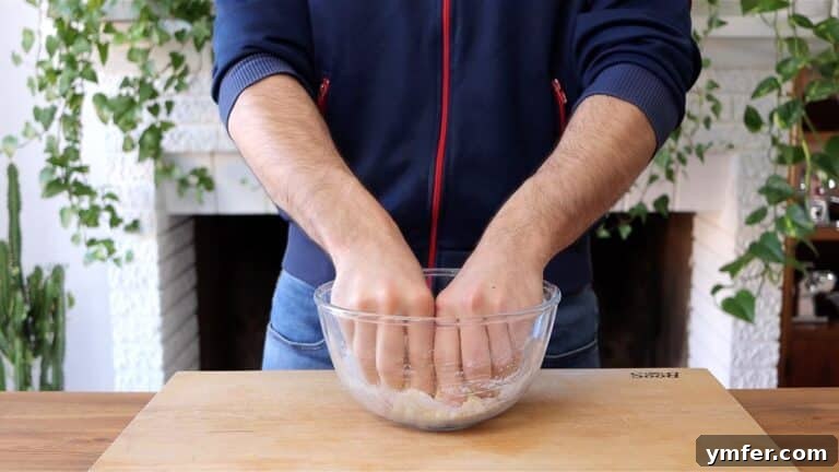 Zesty Plant-Based Lemon Squares 29 mixing dough