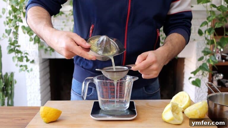 Zesty Plant-Based Lemon Squares 33 filtering lemon juice