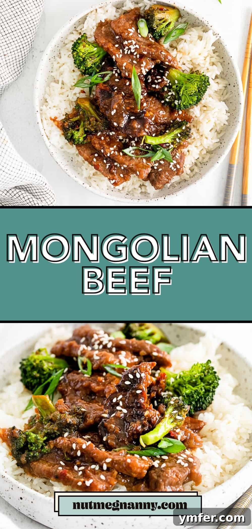 Speedy Instant Pot Mongolian Beef 8 Instant Pot Mongolian Beef pin for Pinterest with a long vertical image of the dish.