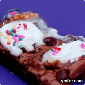 Funfetti Rocky Road Brownies via NutmegNanny.com