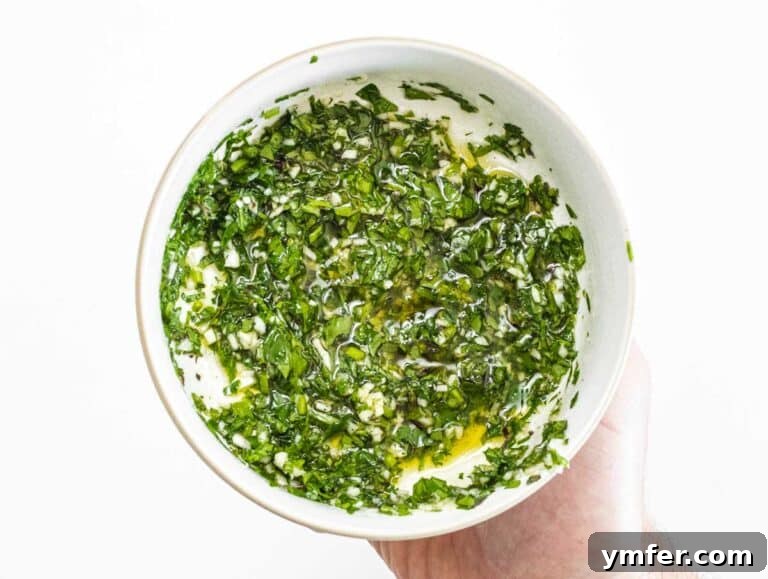 Rome's Signature Artichokes 25 Chopped parsley, mint, garlic, and olive oil mix in a bowl