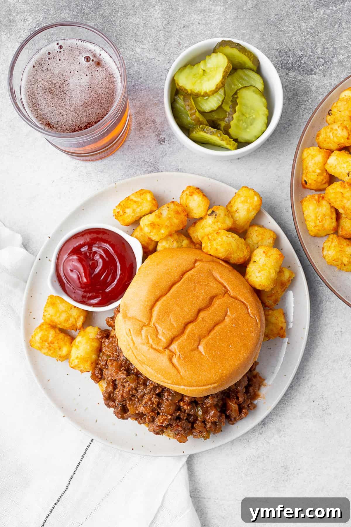 Irresistibly Messy Homemade Joes 4 A serving of Homemade Sloppy Joes in a skillet, ready to be served.