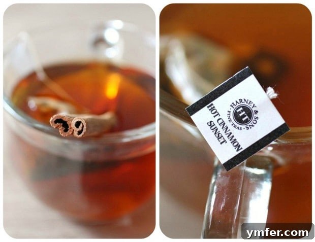 How to make a delightful Hot Cinnamon Toddy at home. Collage of Hot Cinnamon Toddy ingredients and preparation steps.