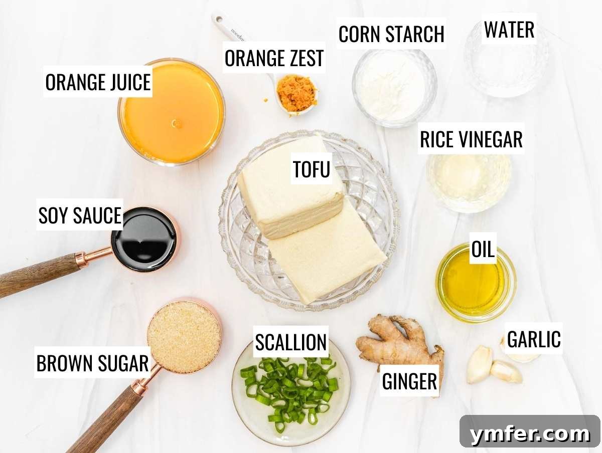 Zesty Orange Tofu 5 Orange tofu ingredients