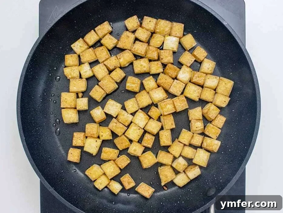 Zesty Orange Tofu 9 pan fried tofu with olive oil