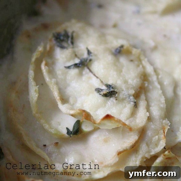 This simple celeriac gratin gives some love to the often forgotten celeriac root. Super flavorful and packed full of Parmesan cheese and lots of fresh thyme.