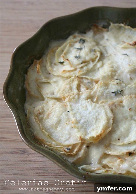 This simple celeriac gratin gives some love to the often forgotten celeriac root. Super flavorful and packed full of Parmesan cheese and lots of fresh thyme.