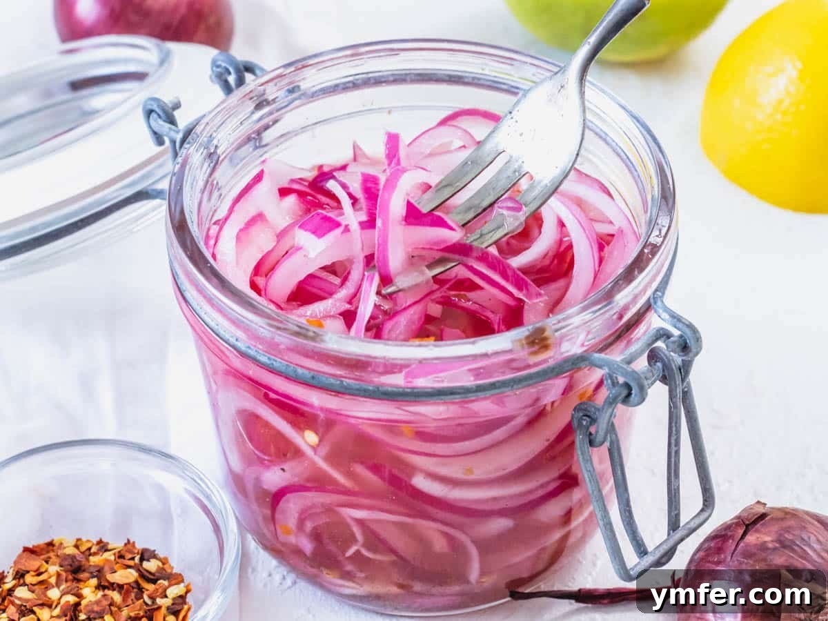 45 Delightful Vegetable Sides 23 Pickled red onions in a glass jar