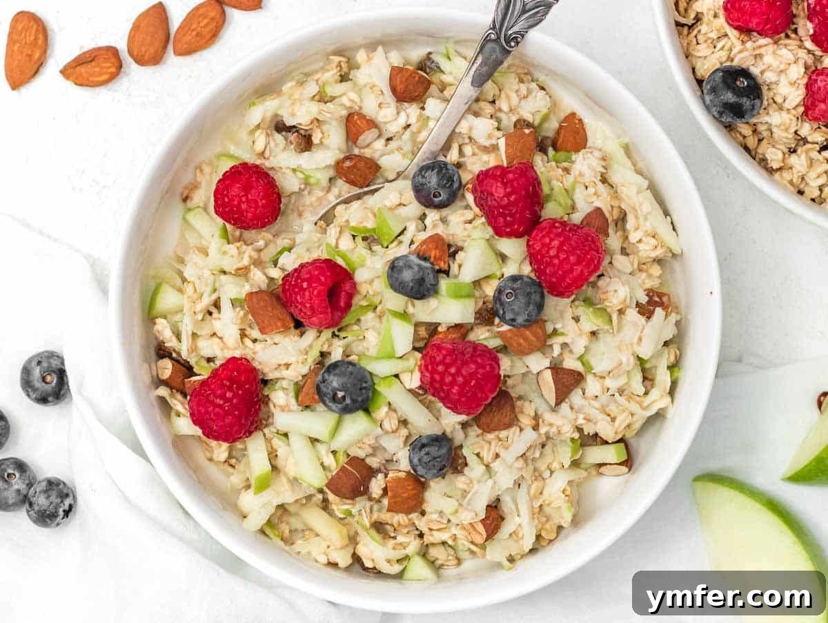 Feast on Plants: 35 Vibrant Recipes 5 Bircher muesli garnished with a colorful assortment of fresh berries.