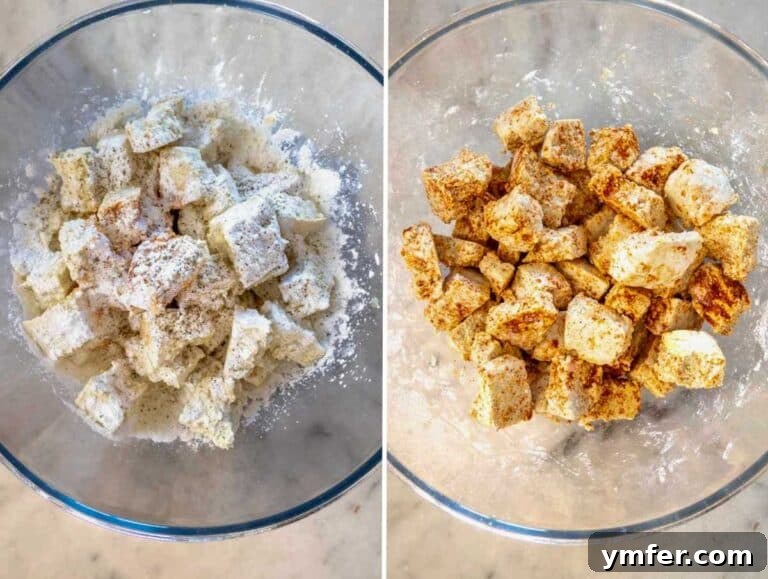 Feast on Plants: 35 Vibrant Recipes 42 Tossing the tofu in the spice mix to coat evenly.
