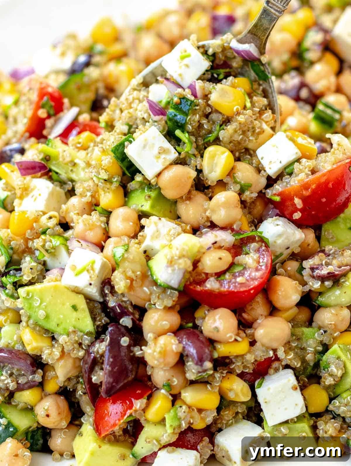 Zesty Quinoa Chickpea Power Salad 2 Vibrant Chickpea Quinoa Salad bowl.