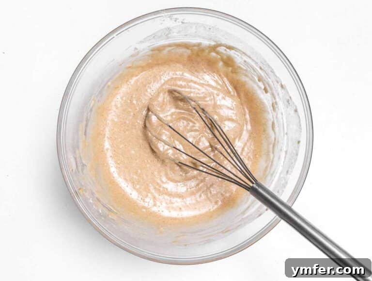 Plant Based Cake Perfection 7 Donut batter in a glass bowl