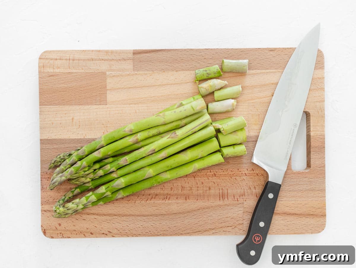 Crispy Air Fryer Asparagus 6 trimmed asparagus