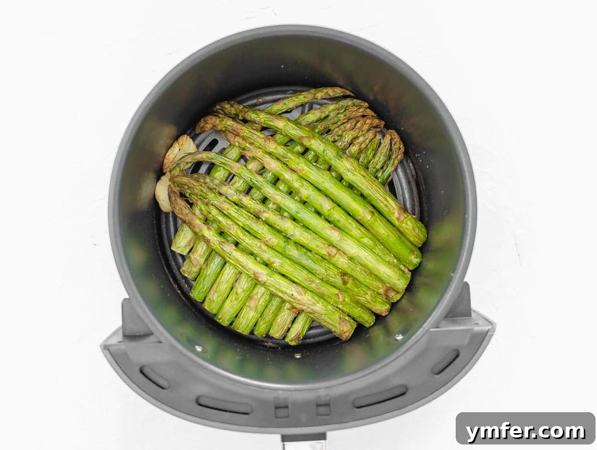 Crispy Air Fryer Asparagus 9 air fried asparagus