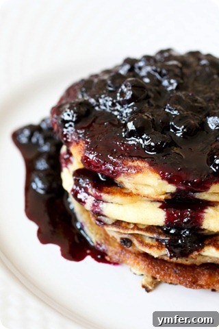Lemon Ricotta Pancakes with Blueberry Sauce by Nutmeg Nanny Lemon Ricotta Pancakes with Blueberry Sauce by Nutmeg Nanny
