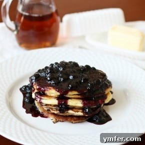 Fluffy Lemon Ricotta Pancakes with Sweet Blueberry Drizzle 2 img 4453 4