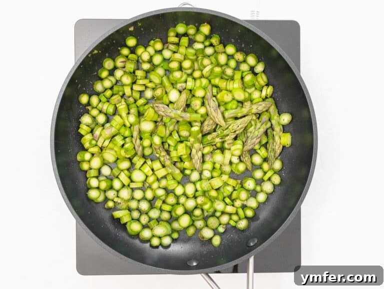 Spring Green Risotto 24 sautéed asparagus for risotto