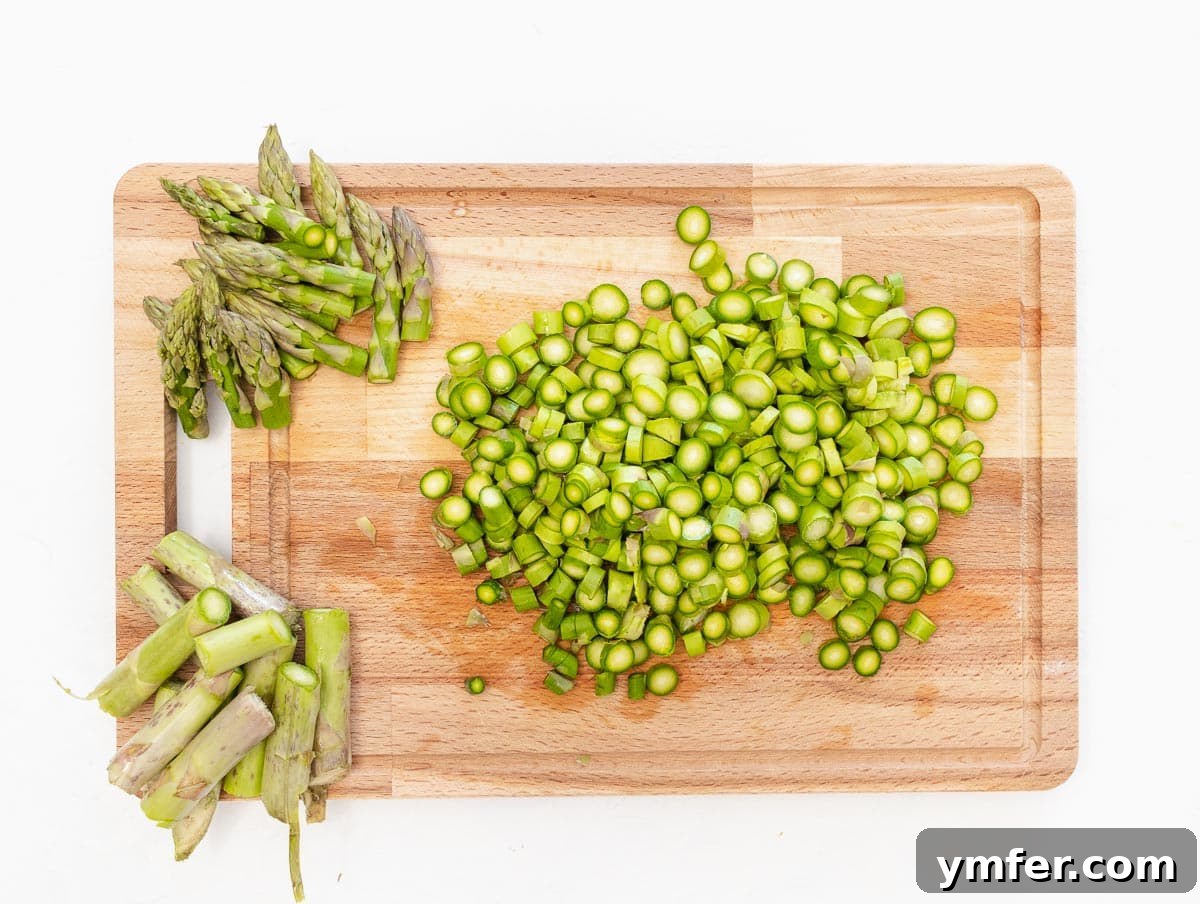 Spring Green Risotto 6 asparagus cut into thin disks