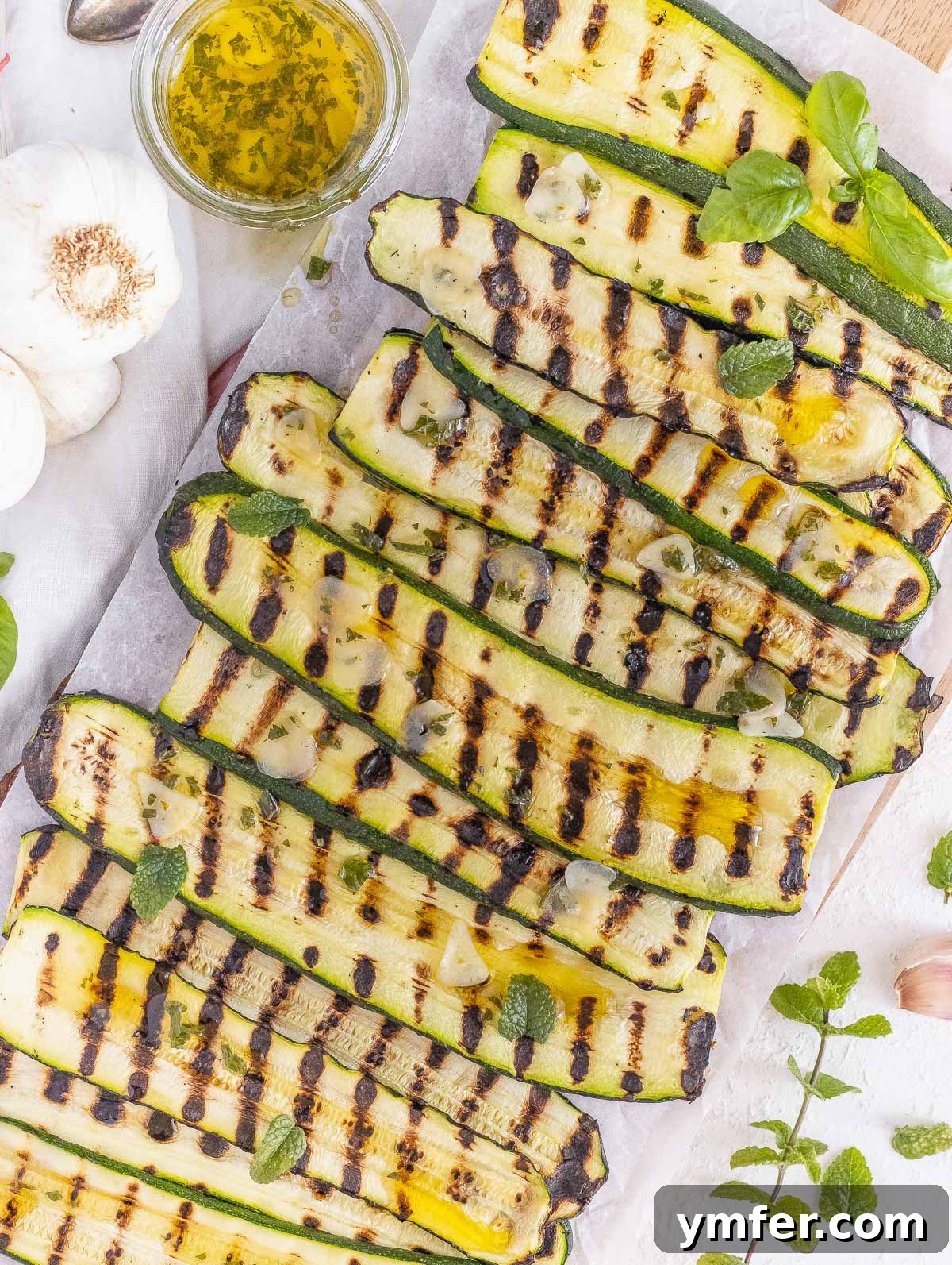 Perfectly Charred Zucchini 2 grilled zucchini