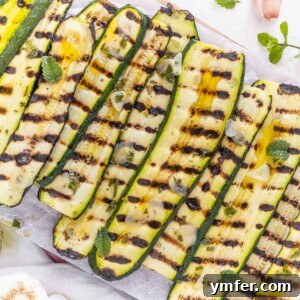 Grilled Zucchini on a platter