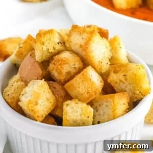 Golden Crunch Air Fryer Croutons 9 Air fryer croutons.
