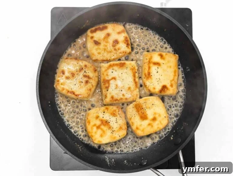 35 Vibrant Vegetarian Lunch Ideas 43 tofu on a pan with white wine