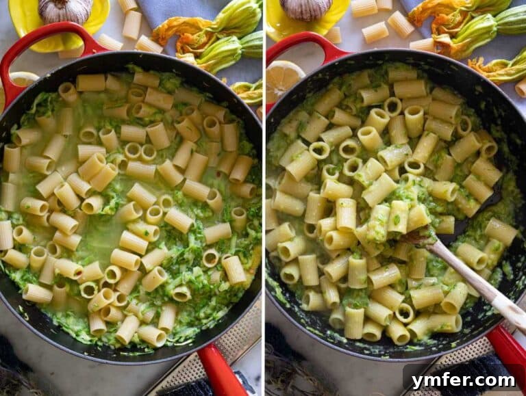 Spiralized Zucchini Delight 9 Cooking the pasta in the same skillet with the zucchini.
